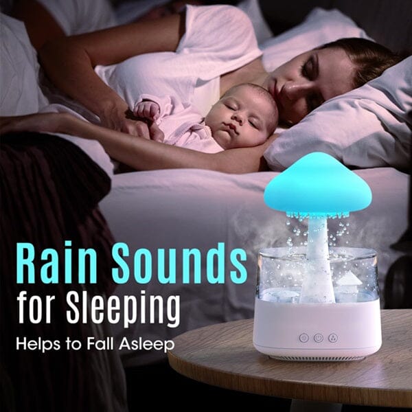 Esencia Serene Mist - Large Rain Cloud / Mushroom - RGB Humidifier + Aroma Diffuser - REMOTE - 800 ML