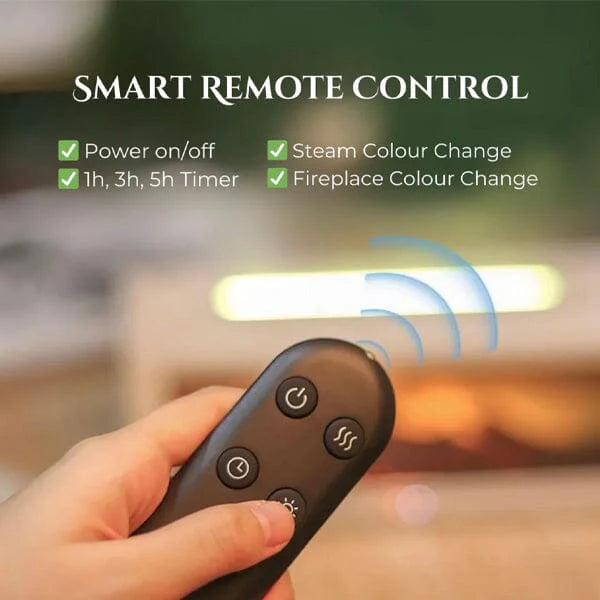 Esencia Tranquil Flame - Mini Fireplace - RGB Humidifier + Aroma Diffuser - REMOTE - 300 ML