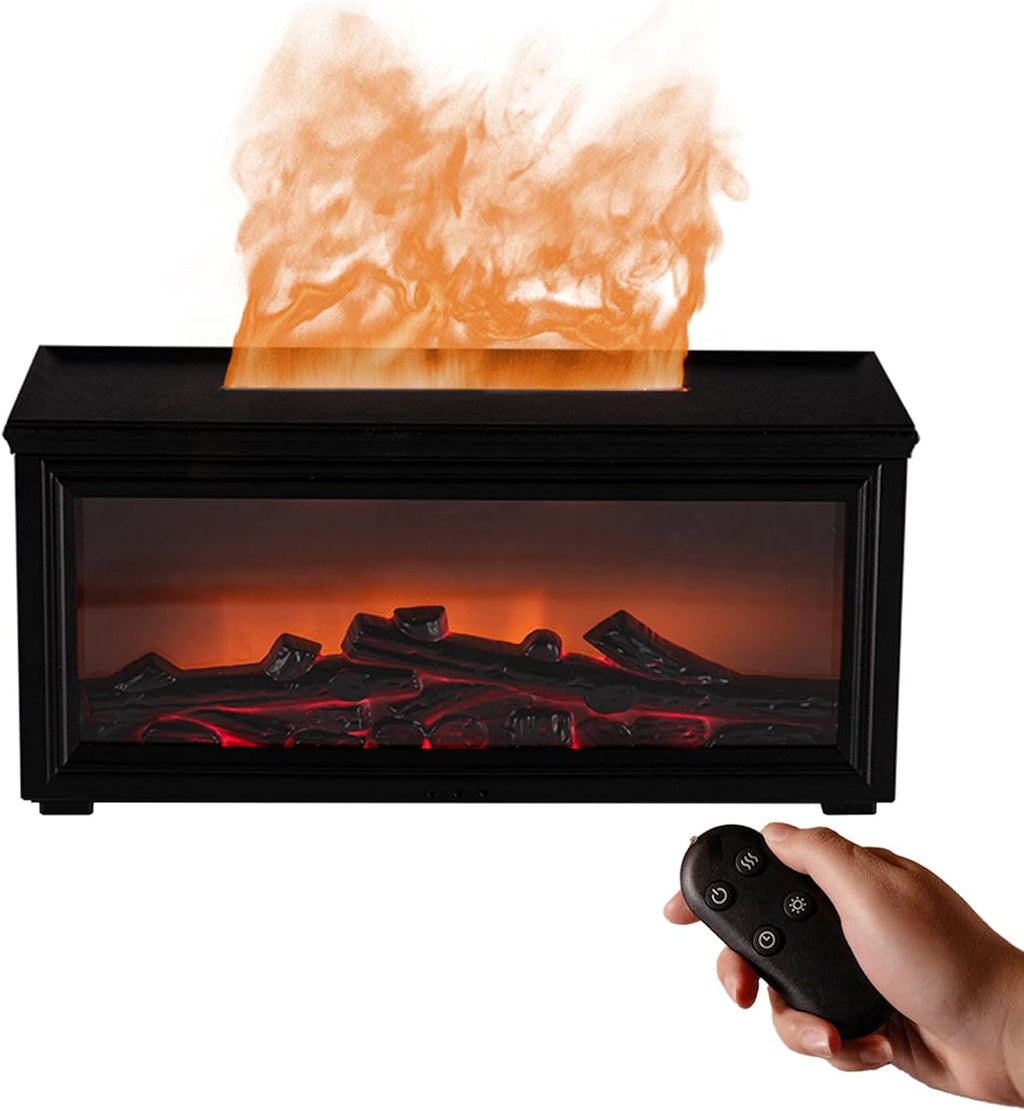 Esencia Tranquil Flame - Mini Fireplace - RGB Humidifier + Aroma Diffuser - REMOTE - 300 ML