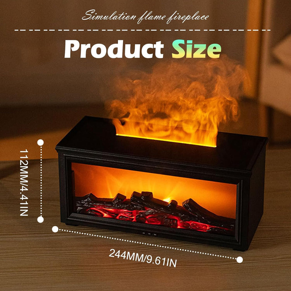 Esencia Tranquil Flame - Mini Fireplace - RGB Humidifier + Aroma Diffuser - REMOTE - 300 ML