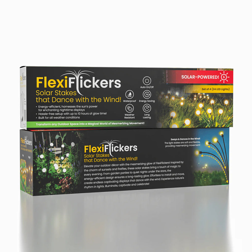 Flexi Flickers - Wind Dance Outdoor Solar Lights - 4 Pack