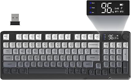 Freewolf - Wireless RGB Gaming Keyboard - Smart Display - 3 Colors