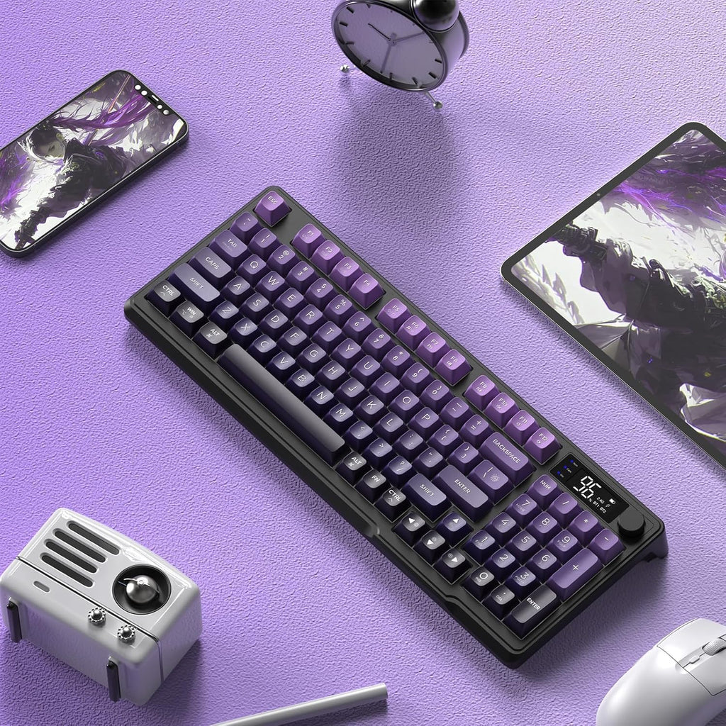 Freewolf - Wireless RGB Gaming Keyboard - Smart Display - 3 Colors