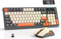 FreeWolf - Wireless RGB Keyboard & Mouse Combo - Smart Display