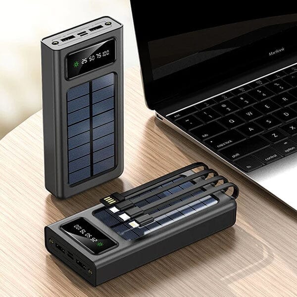 Gear Waves - Portable Solar Charger + Flashlight - 10,000mAH