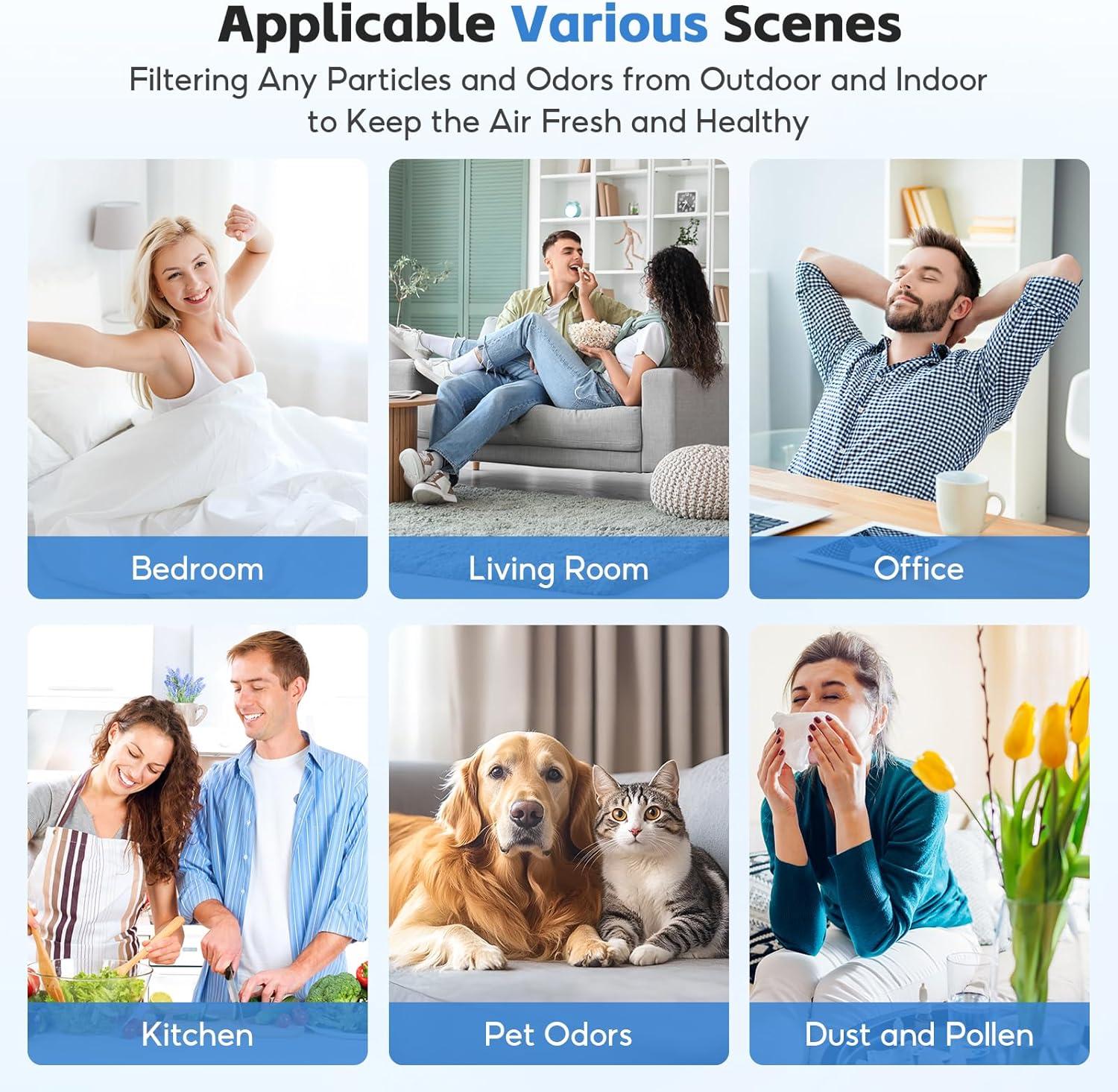 Generic - Govee Smart Air Purifier (1162 ft)- H13 HEPA Filter - 2 Pack