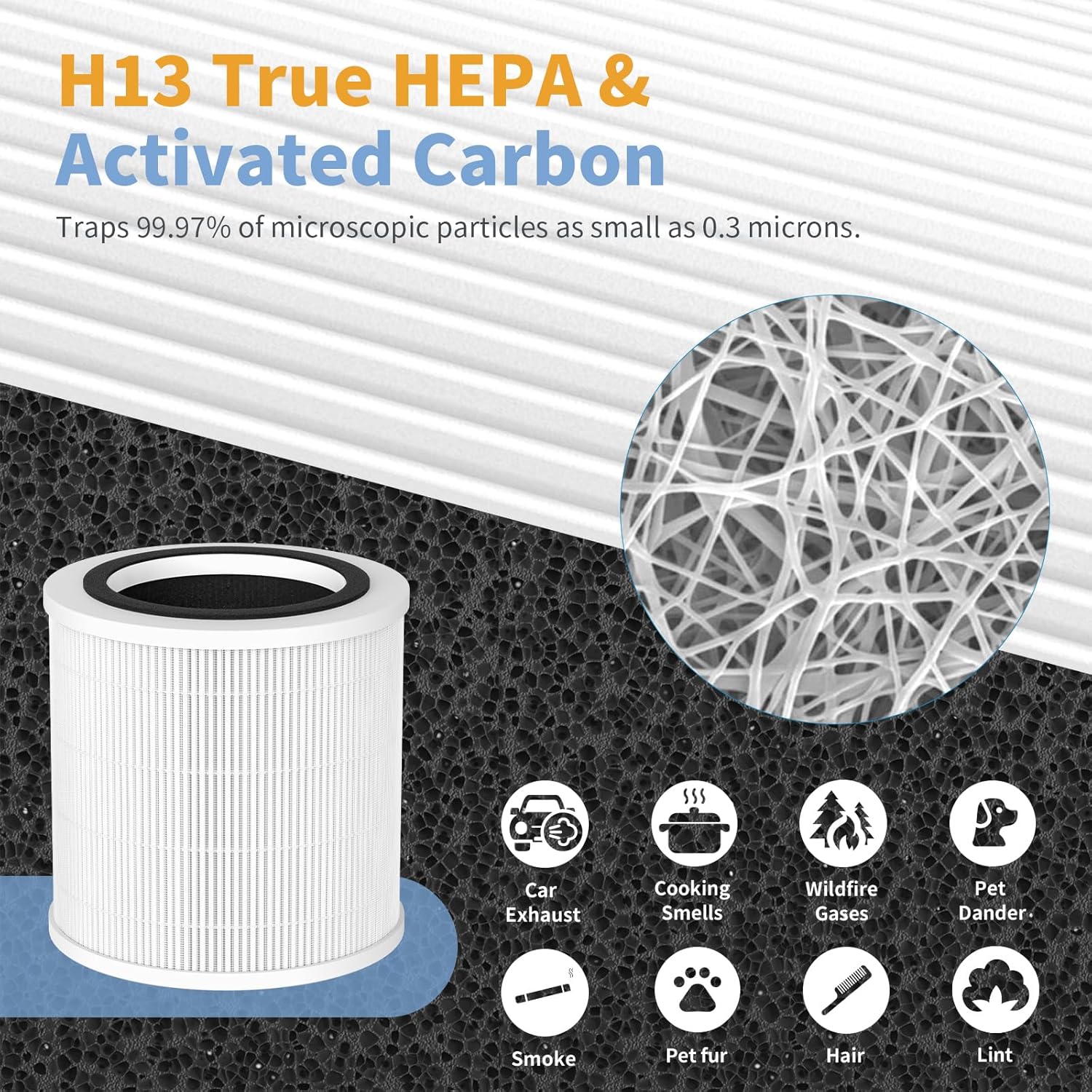 Generic - Govee Mini Smart Air Purifier - HEPA H13 Filters - 2 Pack