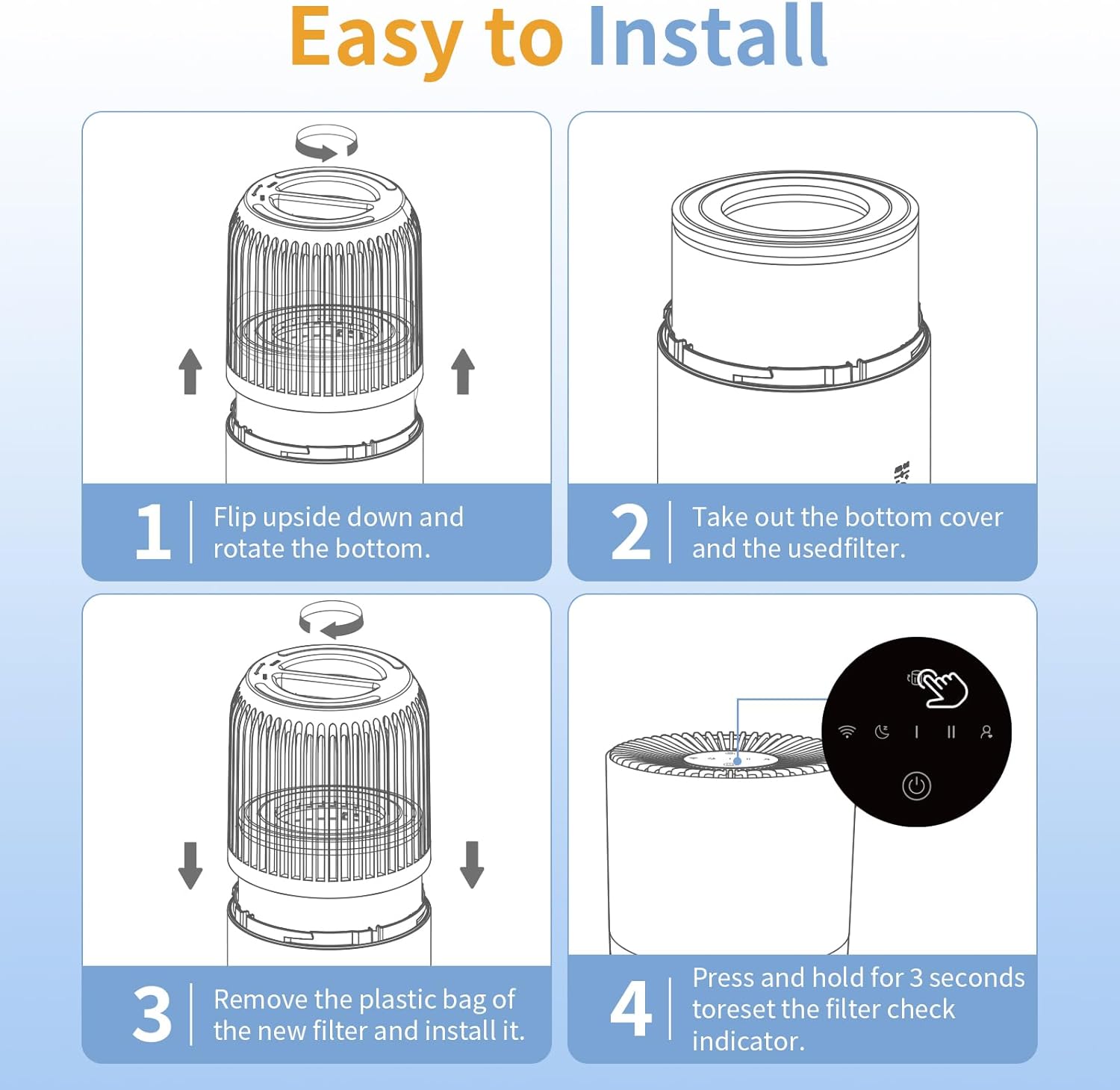 Generic - Govee Mini Smart Air Purifier - HEPA H13 Filters - 2 Pack