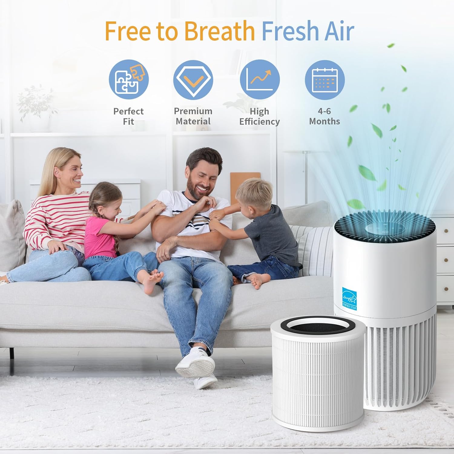 Generic - Govee Mini Smart Air Purifier - HEPA H13 Filters - 2 Pack