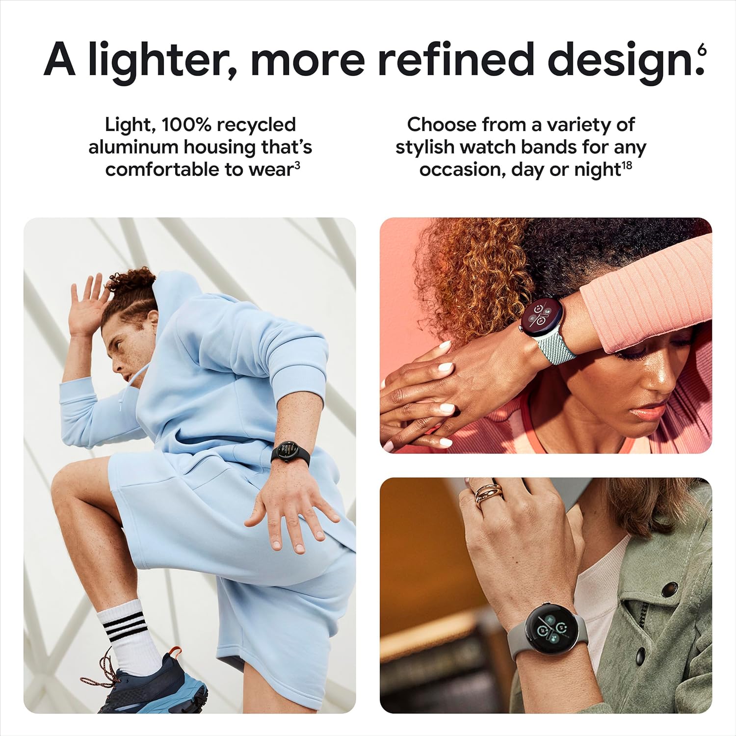 Google x Fitbit: Pixel Watch 2 - Best Smartwatch 2024 -  Snapdragon W5 Gen 1 - 2 Day Battery