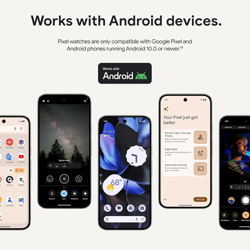 Google x Fitbit: Pixel Watch 2 - Best Smartwatch 2024 -  Snapdragon W5 Gen 1 - 2 Day Battery