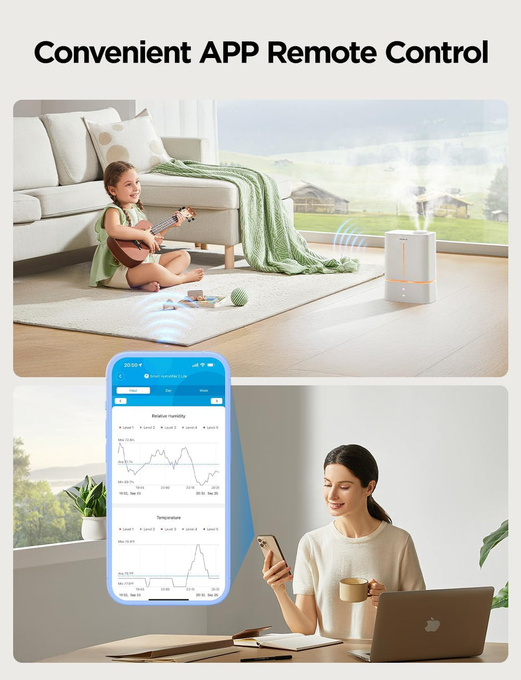 Govee - Smart Humidifier - ALEXA + GOOGLE HOME - APP - 4.5 L (4500 ML)