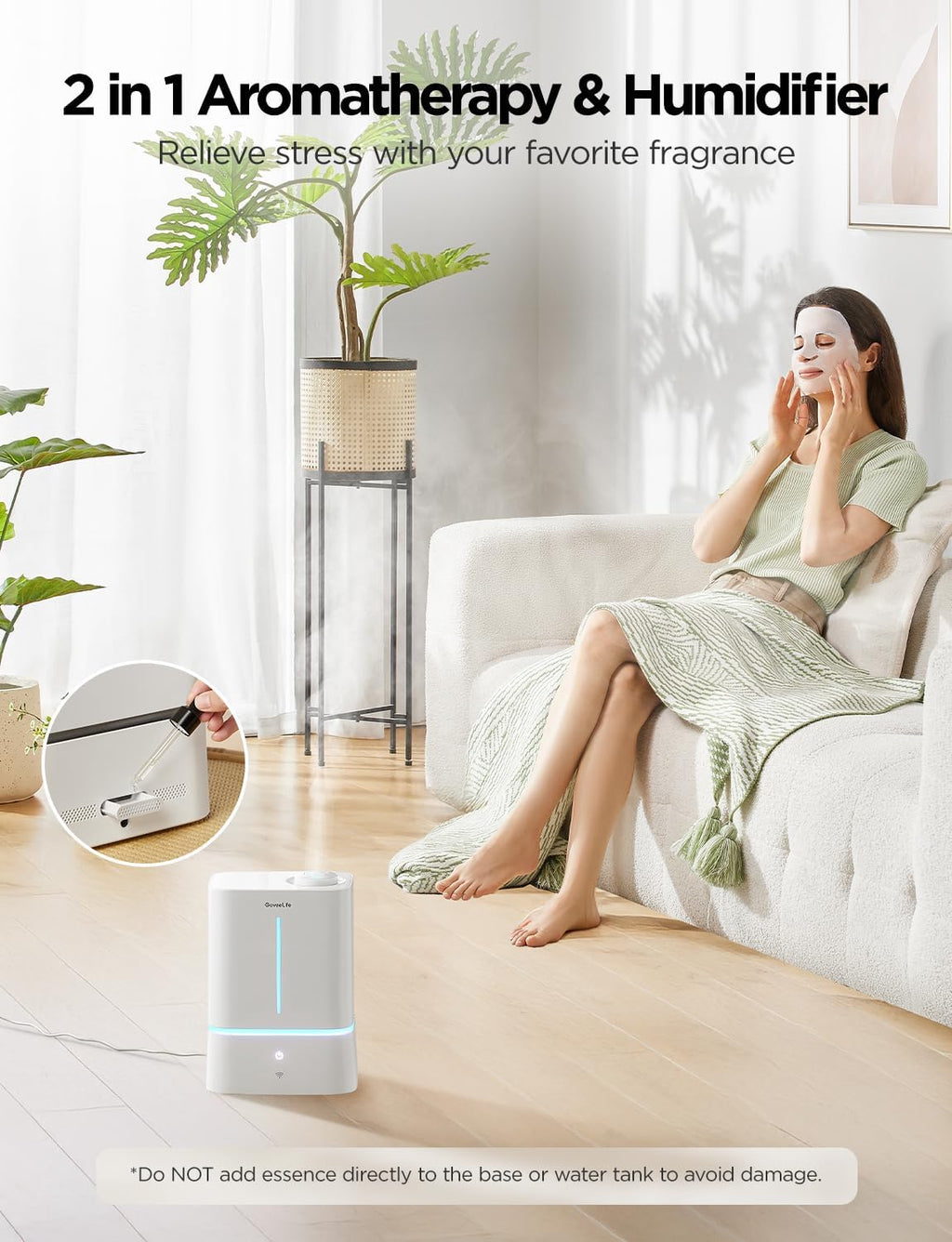 Govee - Smart Humidifier - ALEXA + GOOGLE HOME - APP - 4.5 L (4500 ML)