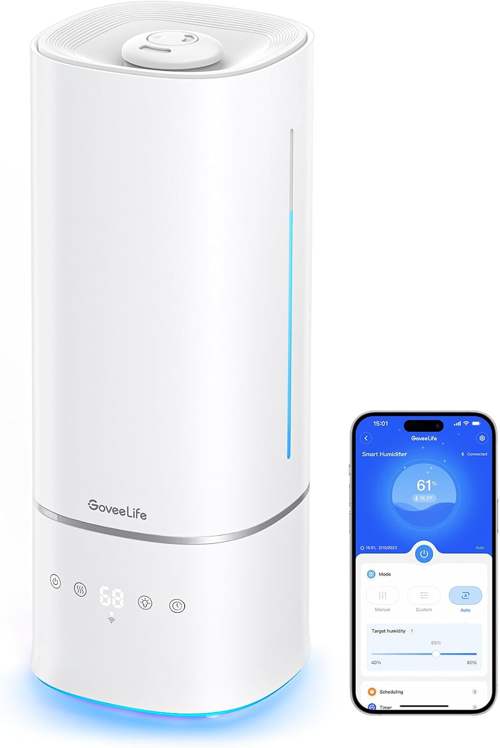 Govee - Smart Humidifier - ALEXA + GOOGLE HOME - APP - 6 L (6000 ML)