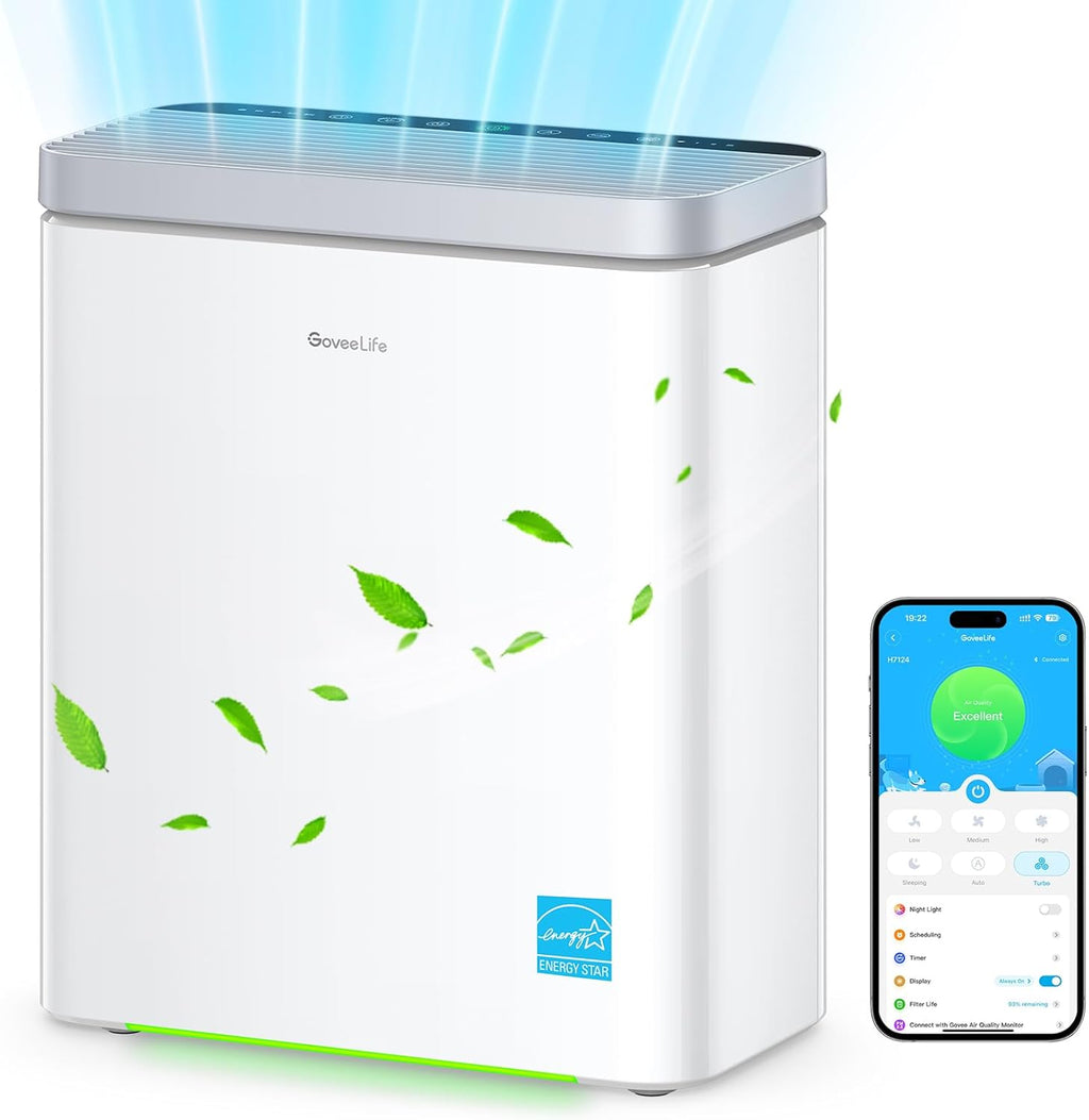 Govee - Mini Smart Air Purifier - ALEXA + GOOGLE HOME - 1046 Sq Ft