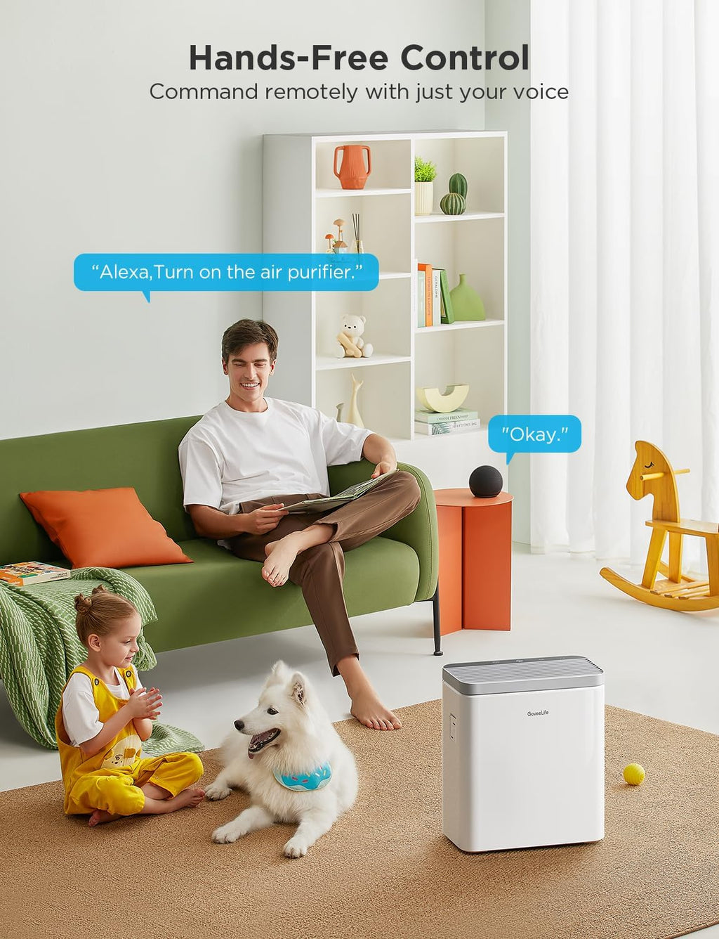 Govee - Mini Smart Air Purifier - ALEXA + GOOGLE HOME - 1046 Sq Ft