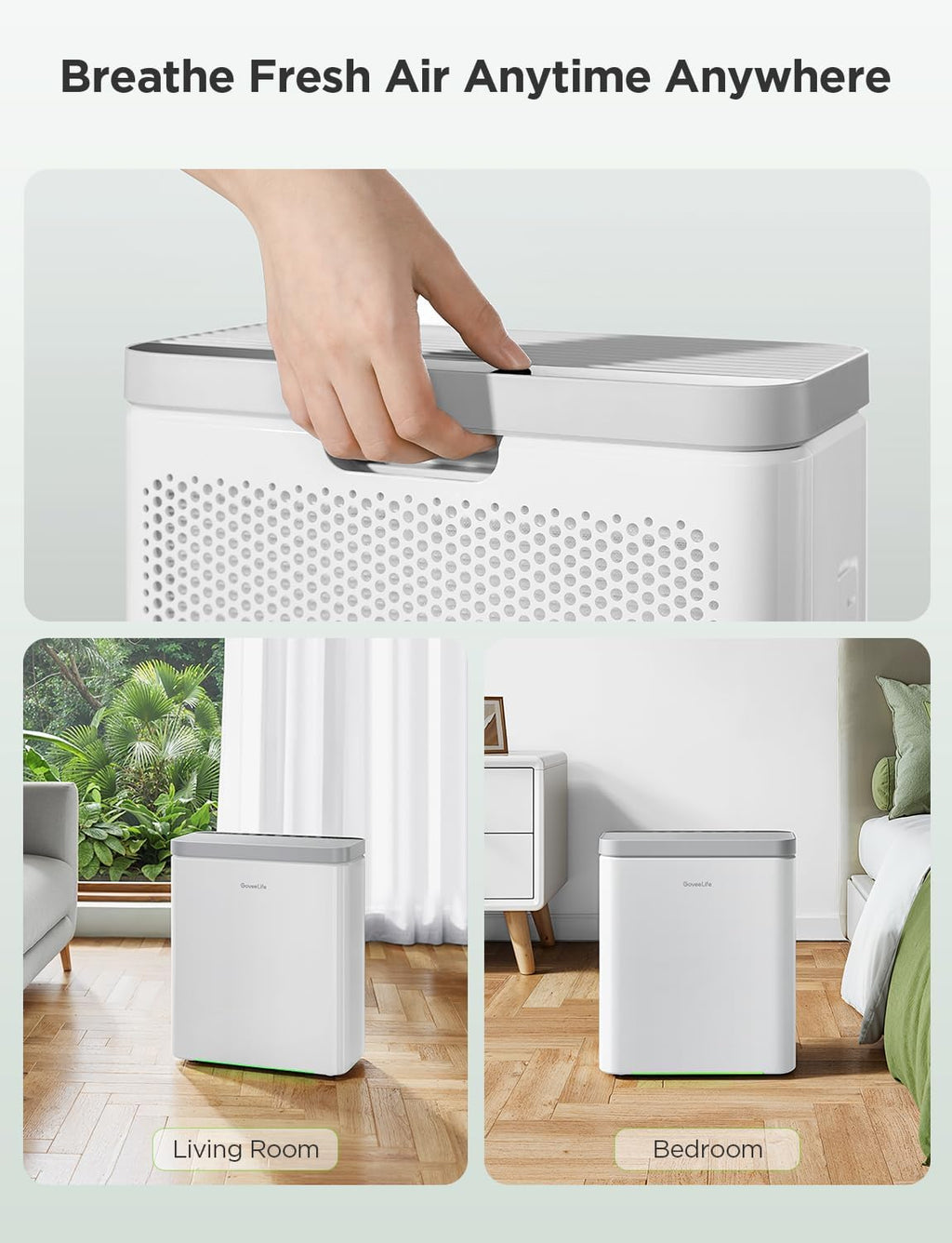 Govee - Mini Smart Air Purifier - ALEXA + GOOGLE HOME - 1046 Sq Ft