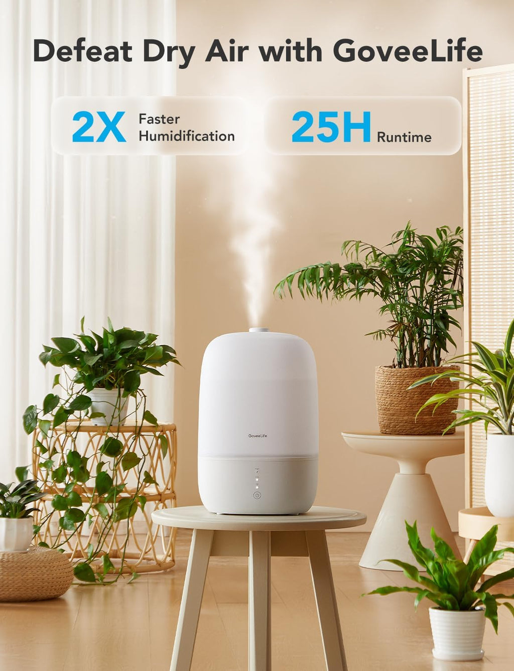 Govee - Smart Humidifier - ALEXA + GOOGLE HOME - APP - 3 L (3000 ML)