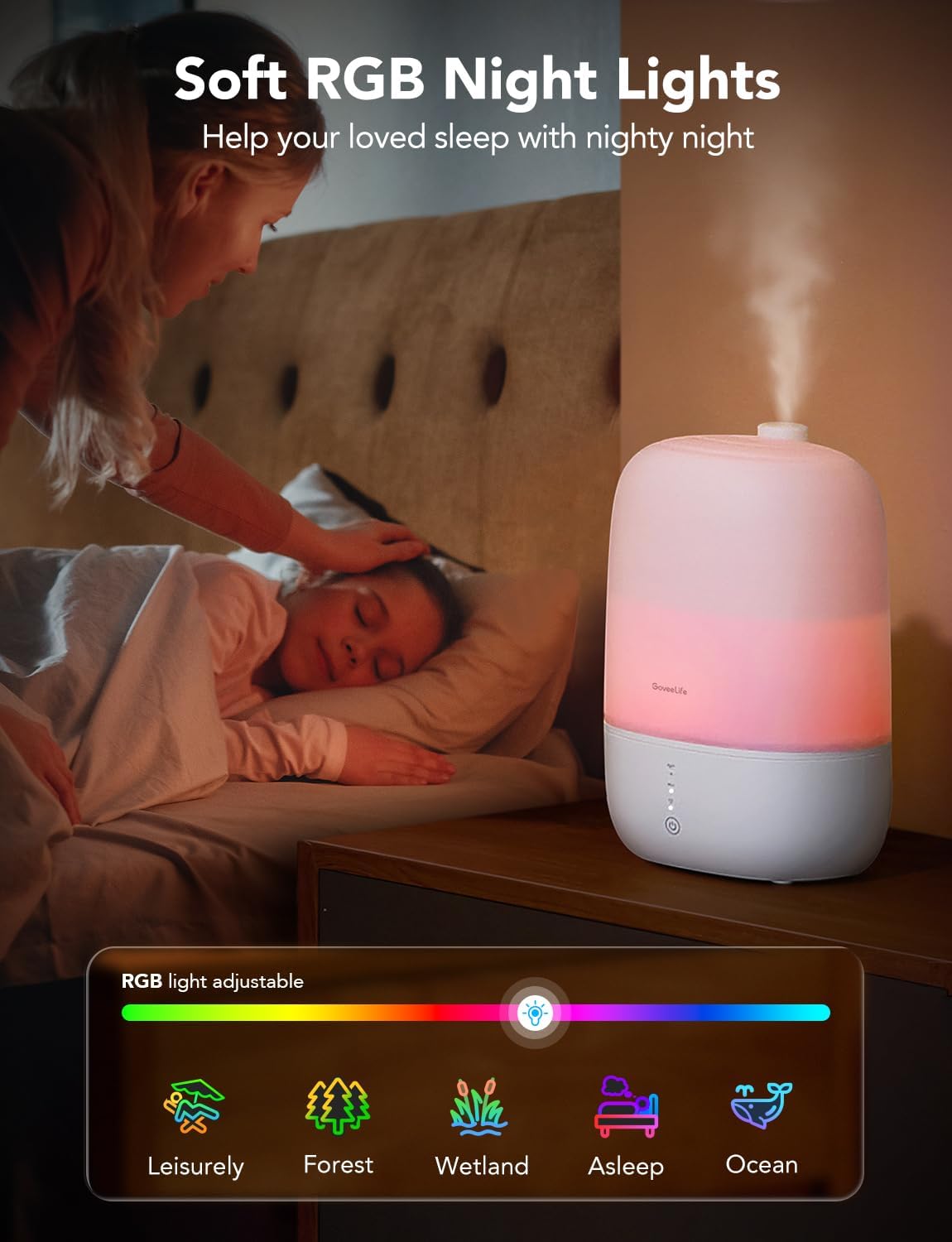 Govee - Smart Humidifier - ALEXA + GOOGLE HOME - APP - 3 L (3000 ML)