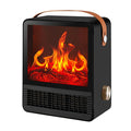 Heat Matez - Portable Ceramic Heater - Mini Fireplace - 3D Flame - 160 Sq ft.