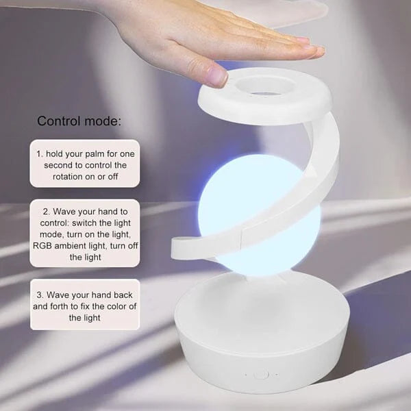 Hover Halo - Spinning Moon Lamp - RGB / LED
