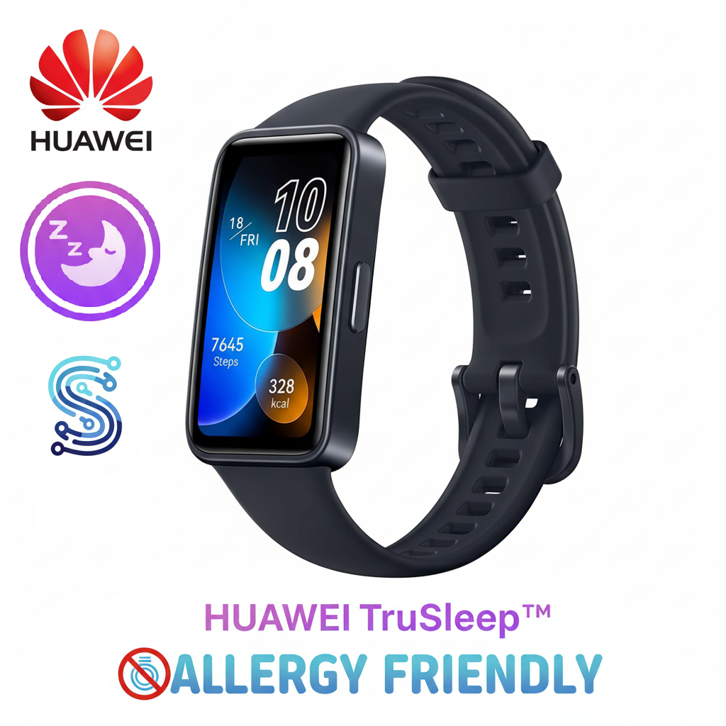 Huawei Band 8 - Allergy Friendly - Best Sleep Tracking 2023 - NO METAL