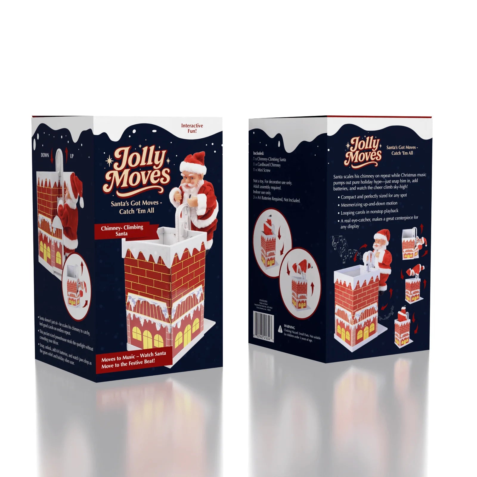 Jolly Moves - Santa Claus Climbing Chimney - Fun Christmas Decor