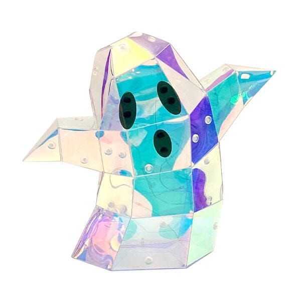 Lit Luster - Holographic Geometric Halloween Lamp - RGB LED - Ghost