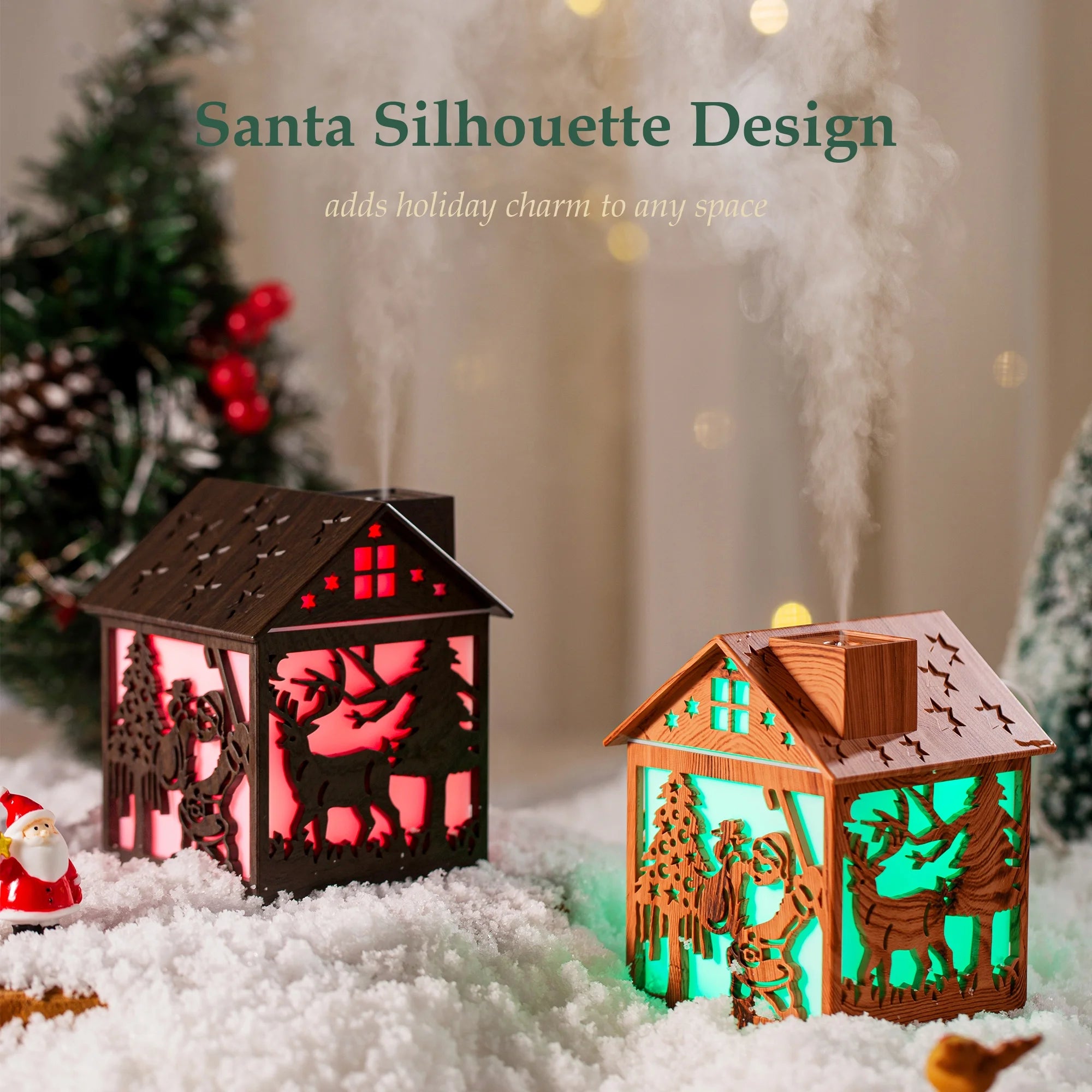 Santa's Log Cabin - RGB Humidifier + Aroma Diffuser - 300 ML