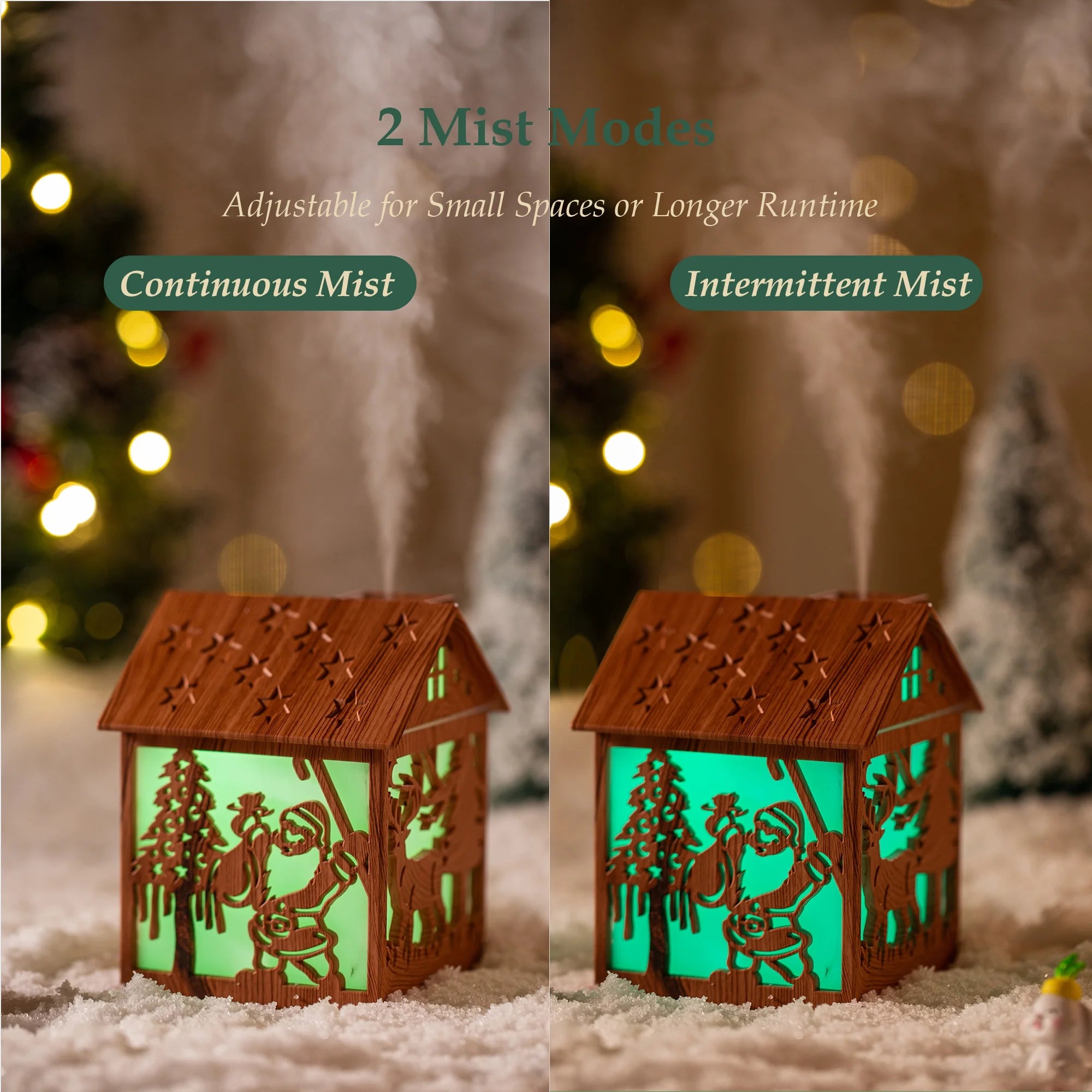 Santa's Log Cabin - RGB Humidifier + Aroma Diffuser - 300 ML