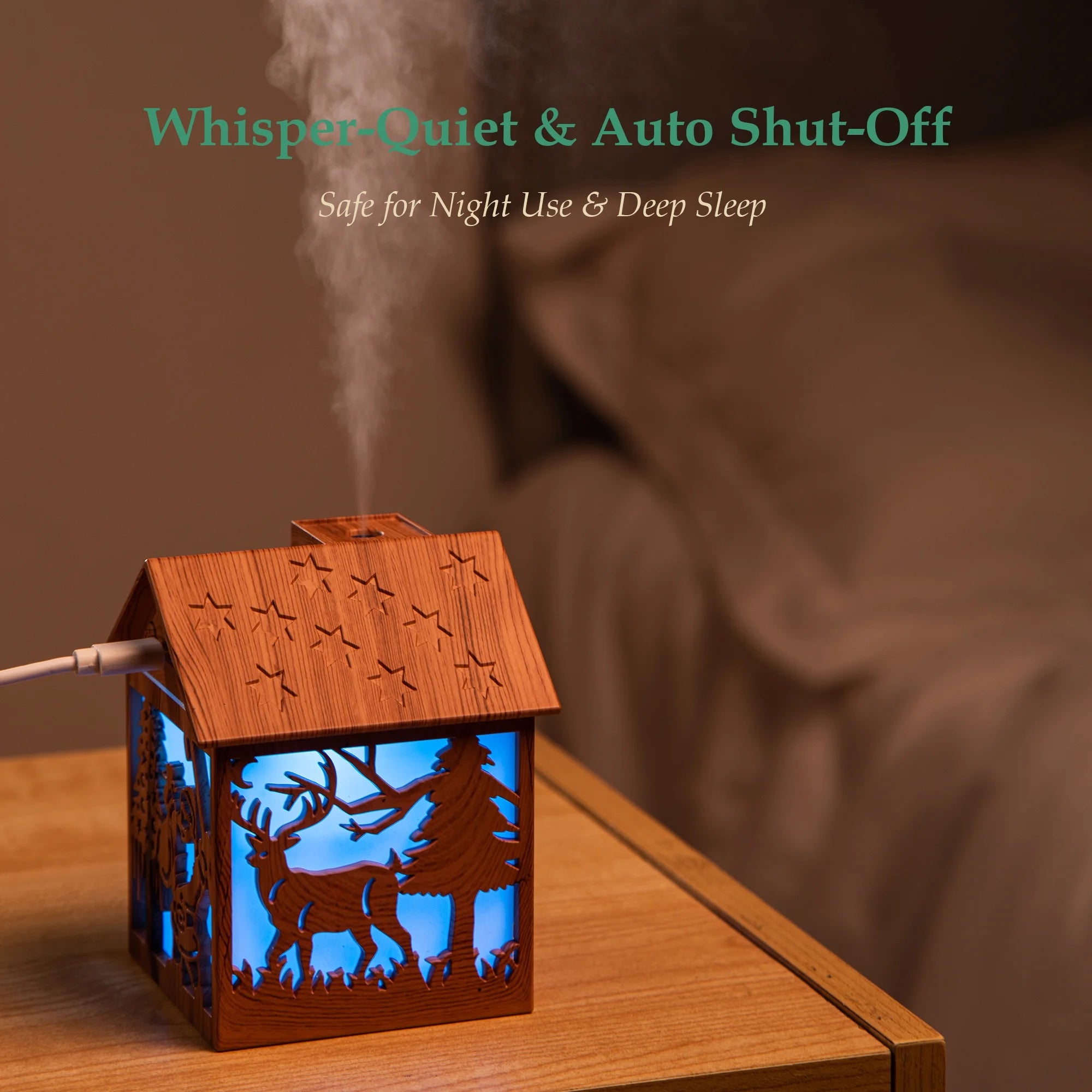 Santa's Log Cabin - RGB Humidifier + Aroma Diffuser - 300 ML