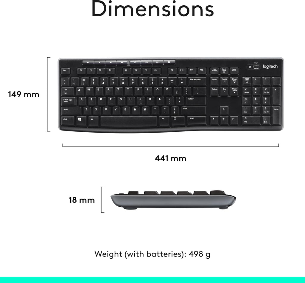 Logitech Wireless Keyboard & Mouse Combo - 3 Colors