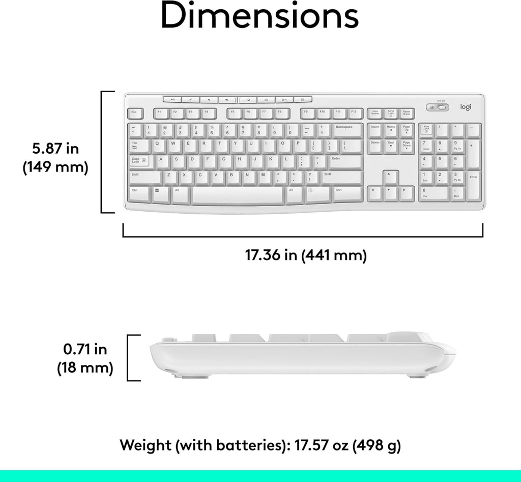 Logitech Wireless Keyboard & Mouse Combo - 3 Colors
