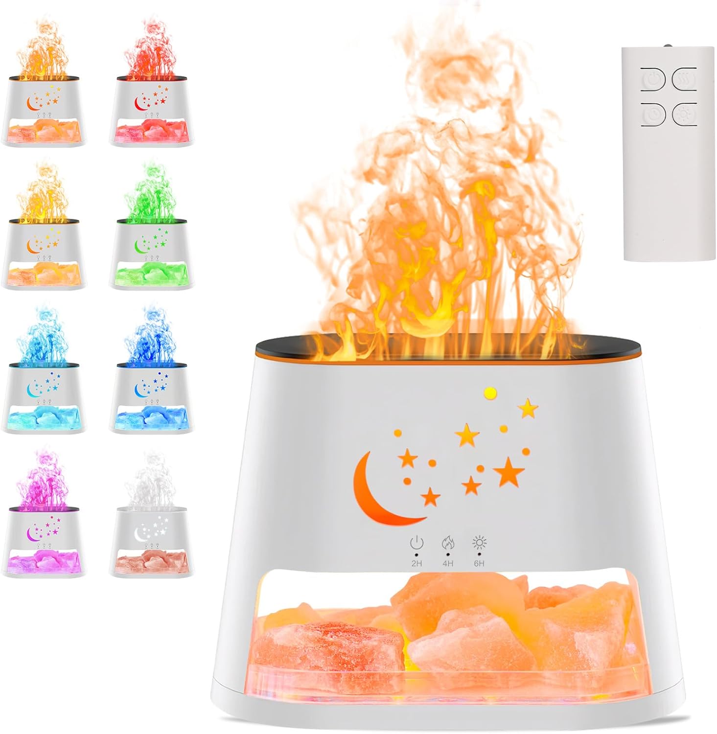 Luna Cat x Starry Night - Crystal Fireplace - RGB Humidifier + Aroma Diffuser - REMOTE - 300 ML