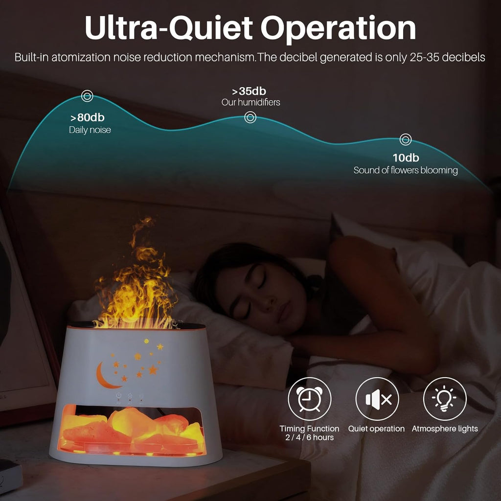 Luna Cat x Starry Night - Crystal Fireplace - RGB Humidifier + Aroma Diffuser - REMOTE - 300 ML