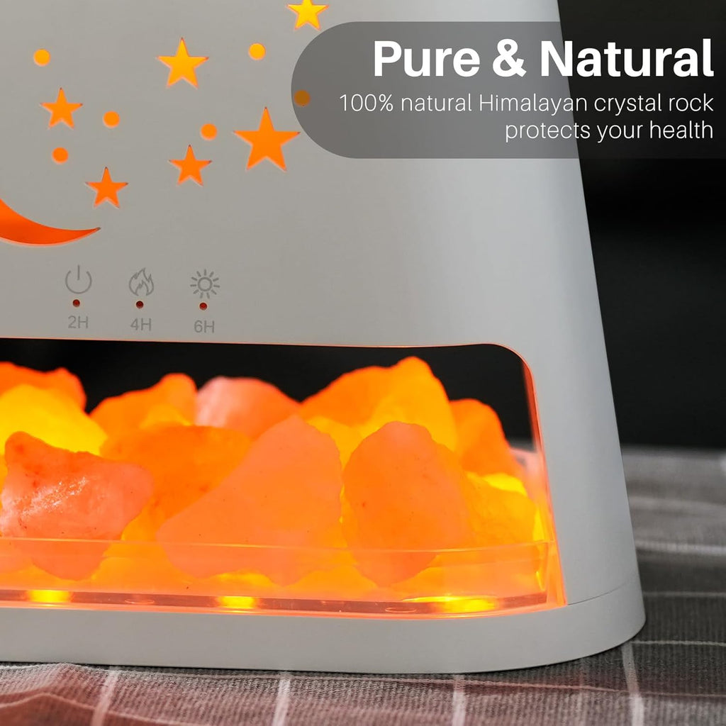 Luna Cat x Starry Night - Crystal Fireplace - RGB Humidifier + Aroma Diffuser - REMOTE - 300 ML