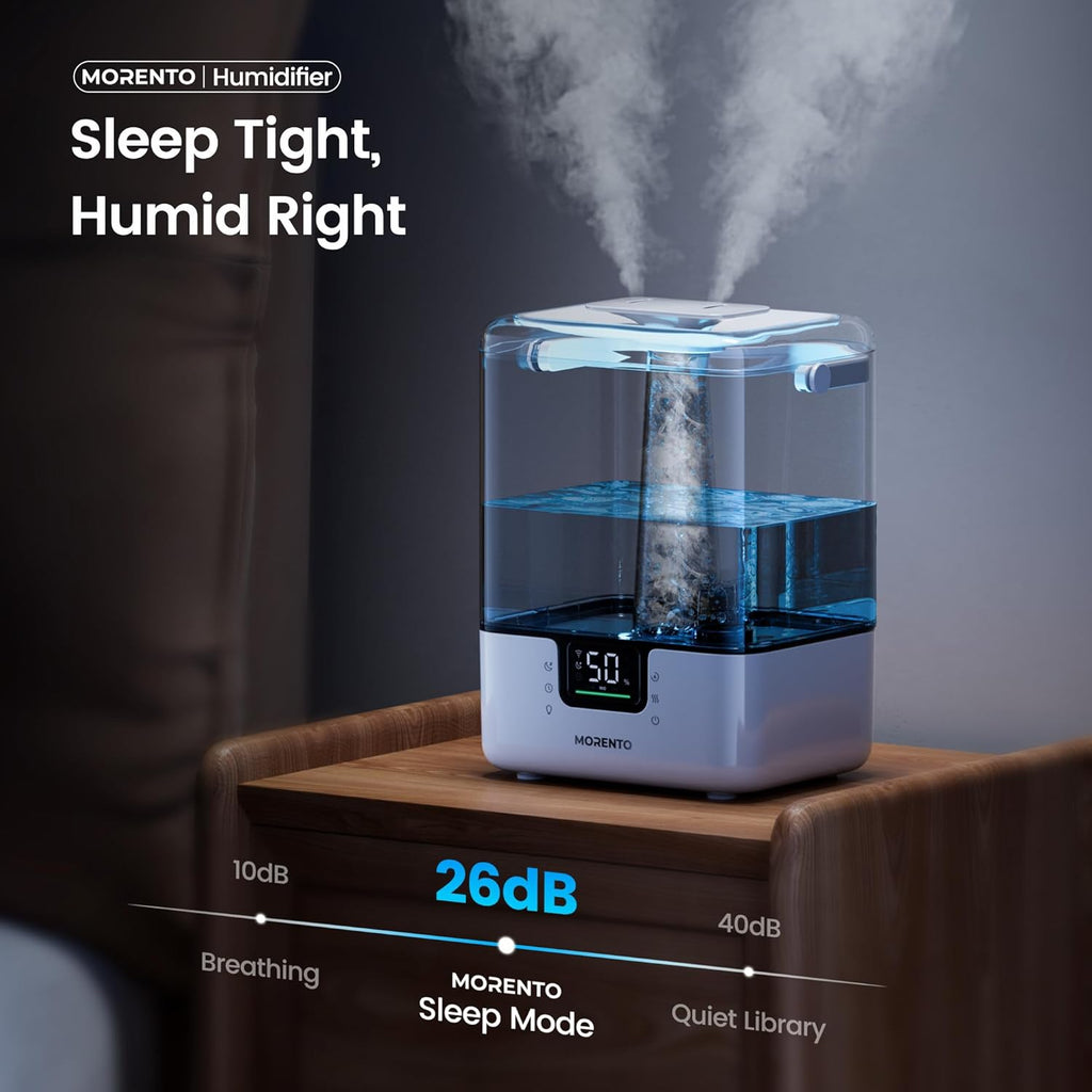 Morento - Smart Humidifier - ALEXA + GOOGLE HOME - APP - 6 L (6000 ML)