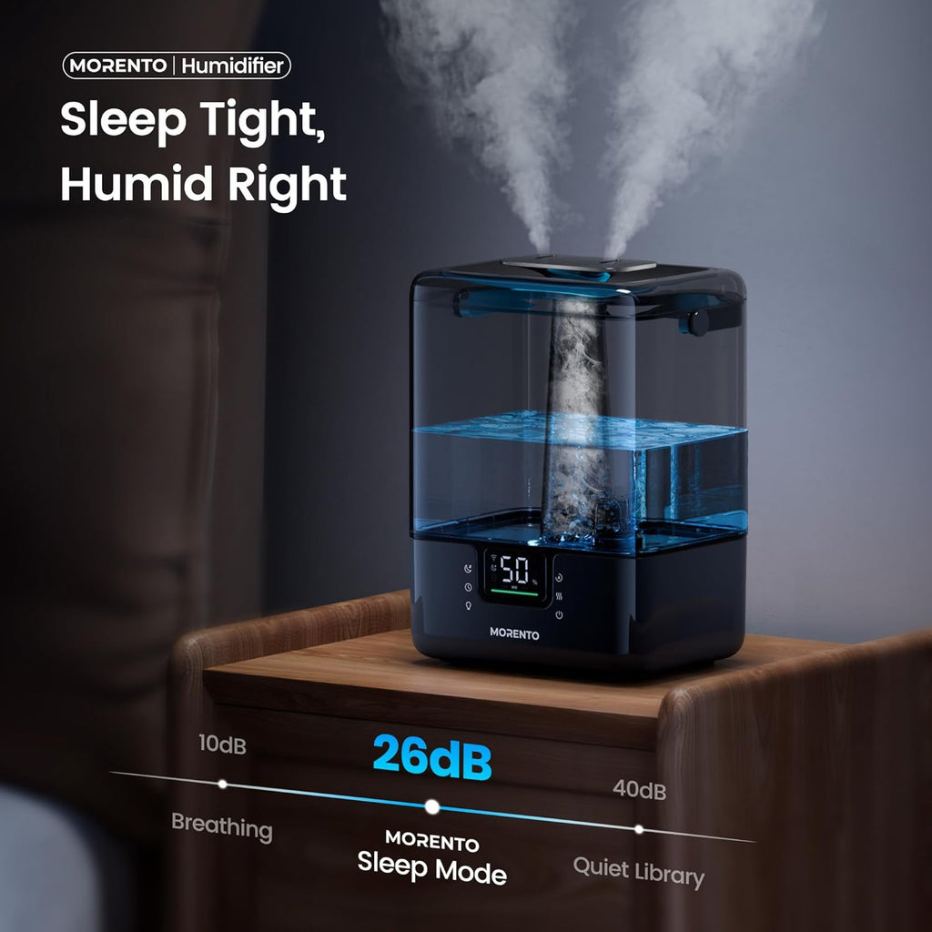 Morento - Smart Humidifier - ALEXA + GOOGLE HOME - APP - 6 L (6000 ML)