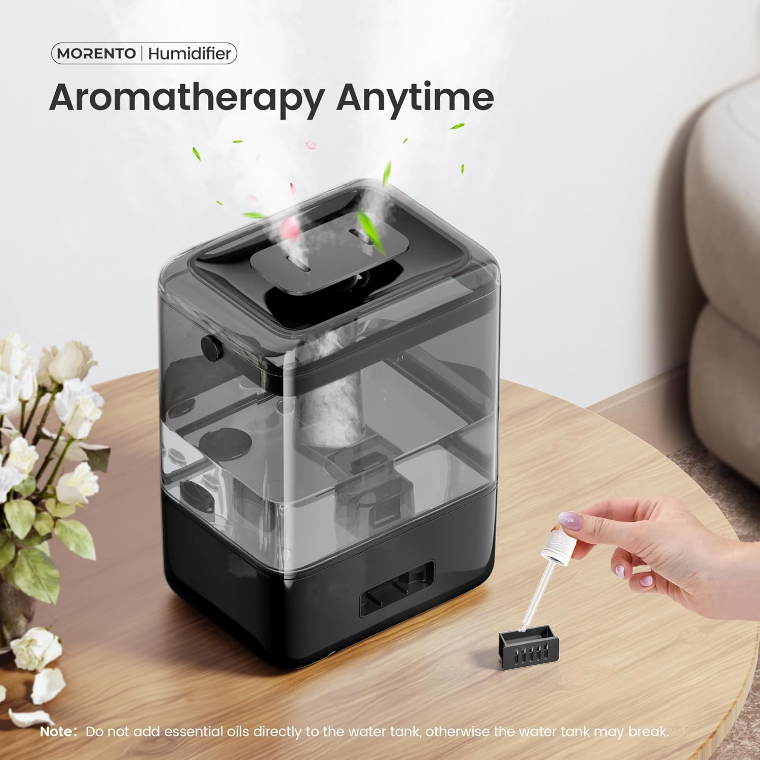 Morento - Smart Humidifier - ALEXA + GOOGLE HOME - APP - 6 L (6000 ML)