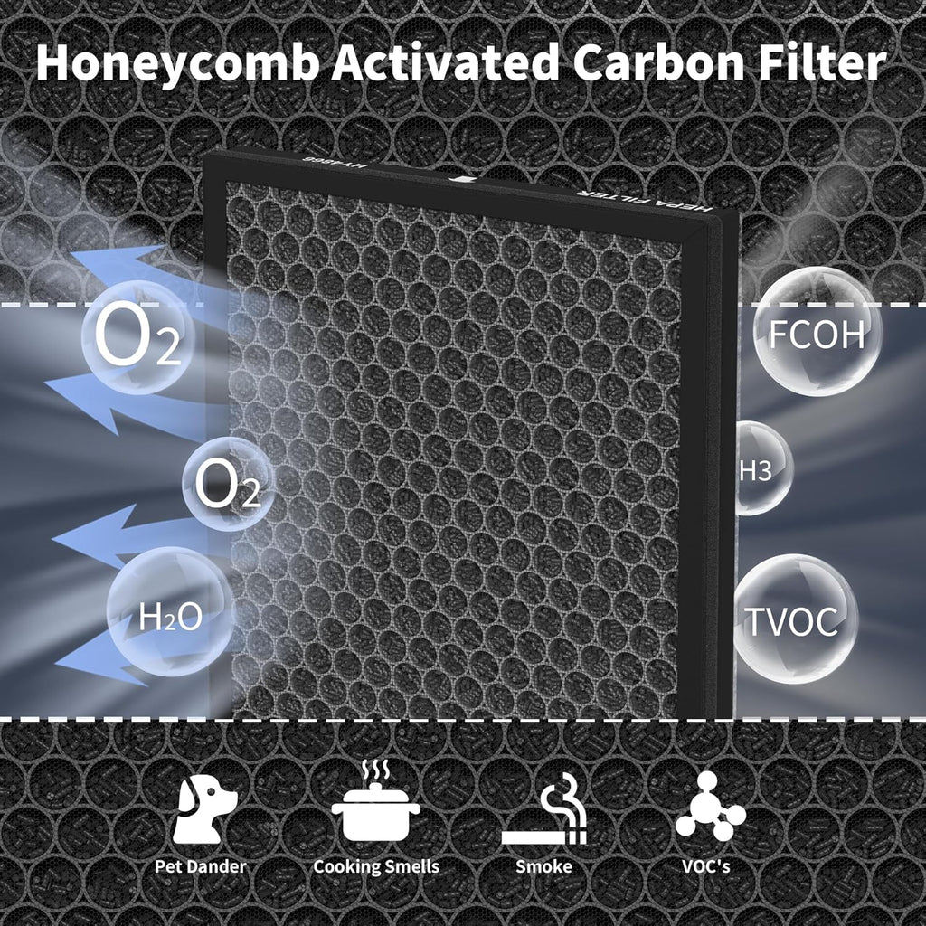 Generic - Morento Smart Air Purifier - HEPA H13 Filters + Pre Filters - PETS - 8 Pack