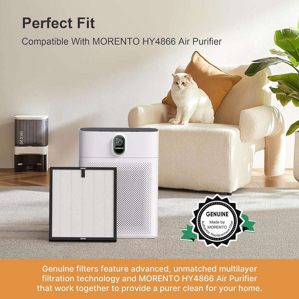 Morento - Smart Air Purifier - HEPA Filters - 2 Pack