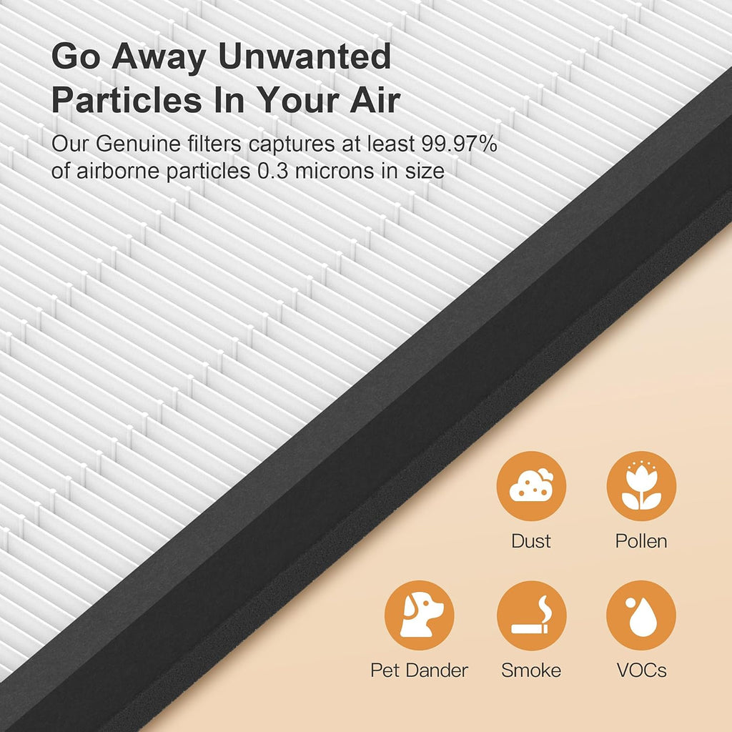 Morento - Smart Air Purifier - HEPA Filters - 2 Pack