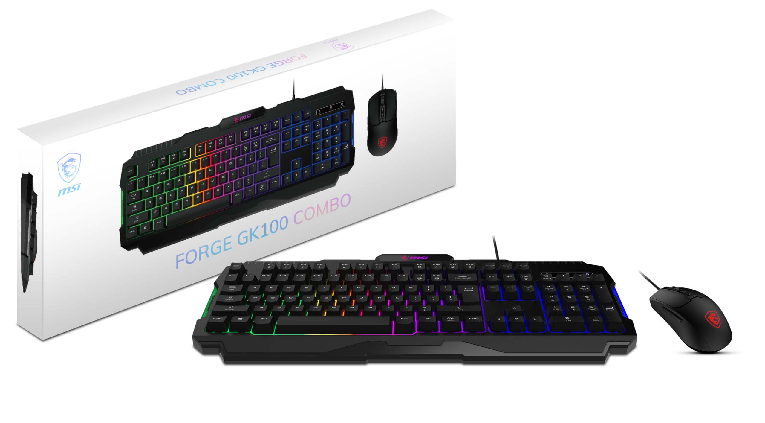 MSI Forge GK100 - RGB Gaming Keyboard & Mouse Combo