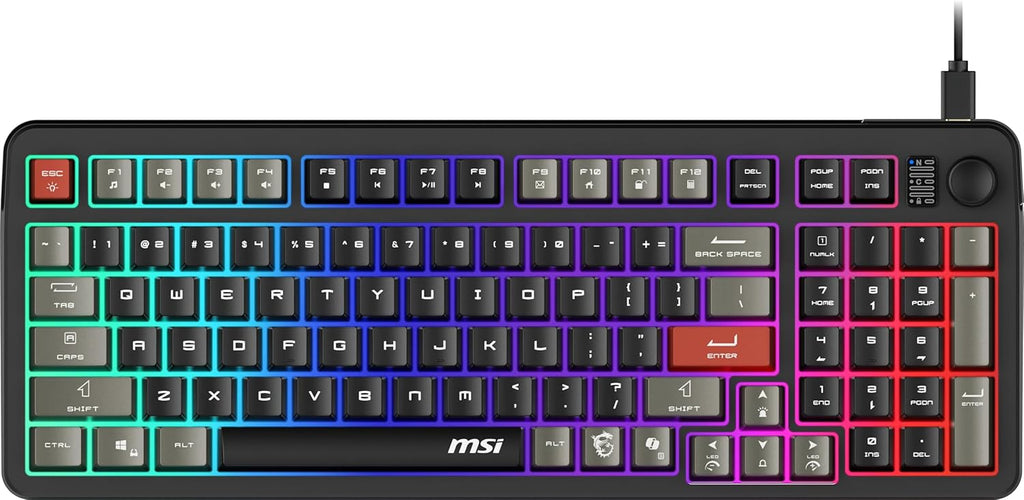 MSI GK110 - RGB Gaming Keyboard - Knob