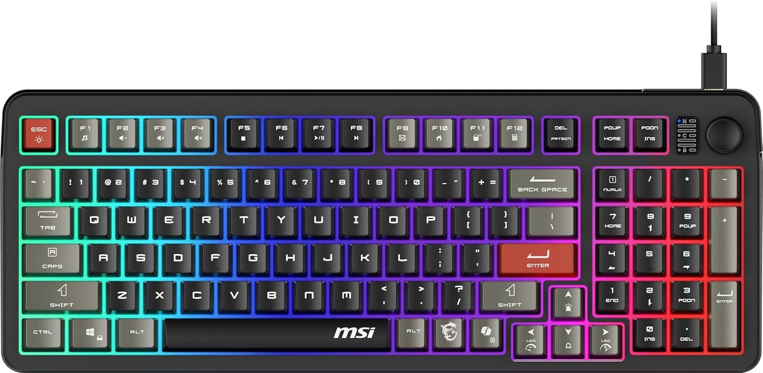 MSI GK110 - RGB Gaming Keyboard - Knob