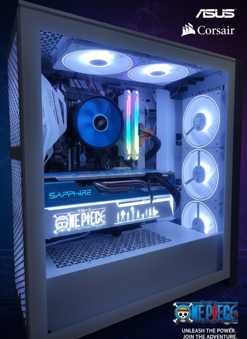 One Piece x Corsair - Skypeia White Gaming PC - HIGH - Up to PS5