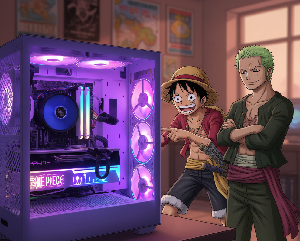 One Piece x Asus - Gear 5 Luffy White Gaming PC - HIGH - Up to PS5