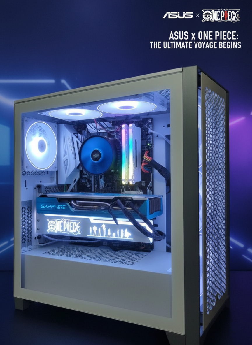 One Piece x Corsair - Skypeia White Gaming PC - HIGH - Up to PS5