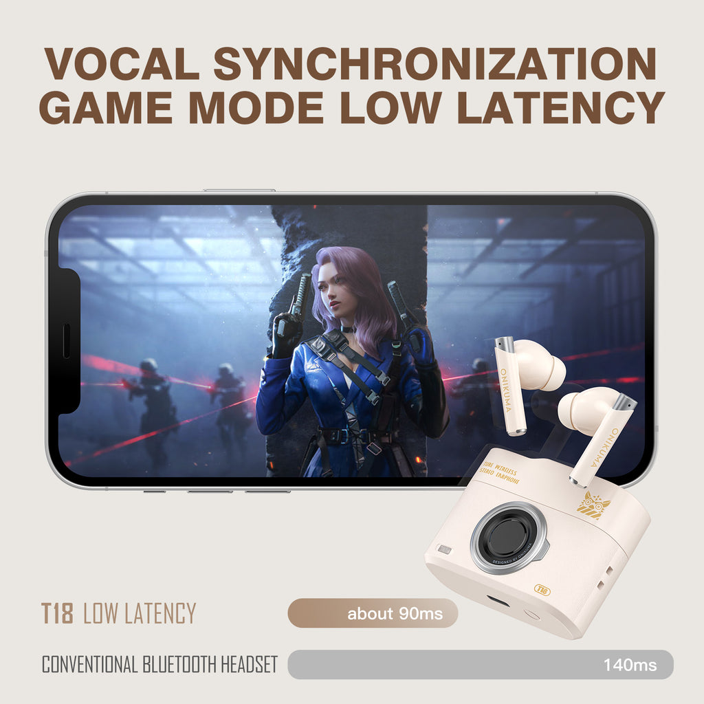 Onikuma Wireless Earbuds - Vintage Camera Edition - Best Budget Mic 2025