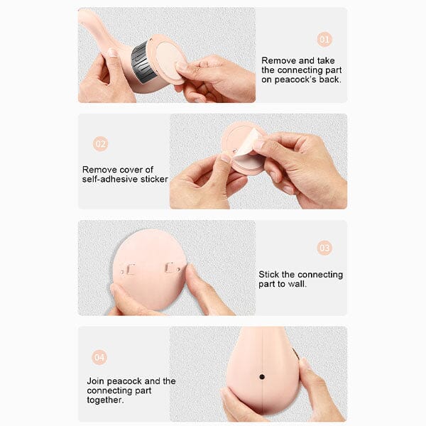 Peacock Pop - Wall Mounted Projection Touch Lamp - RGB / LED - 12 Colors